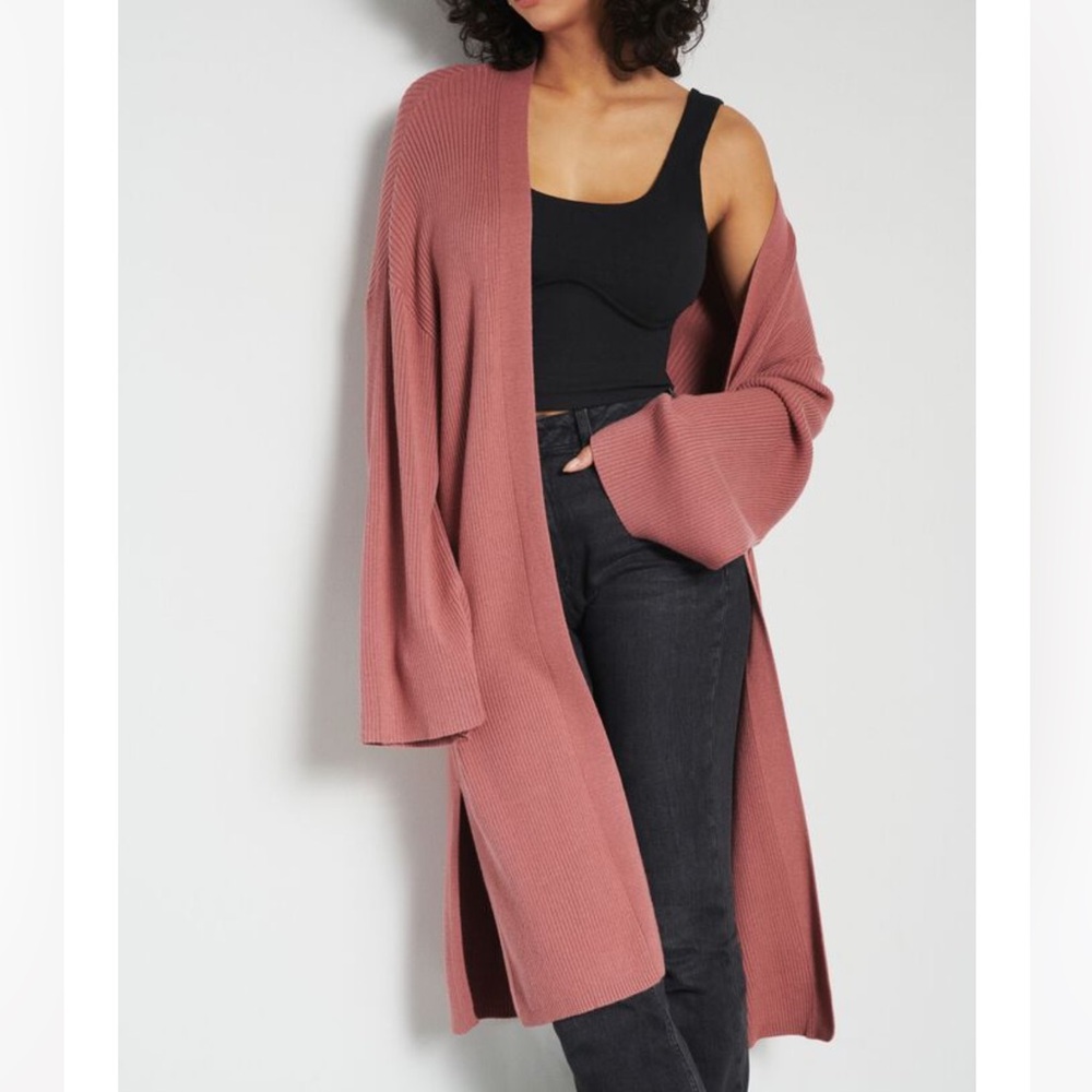 maxi sweater open cardigan